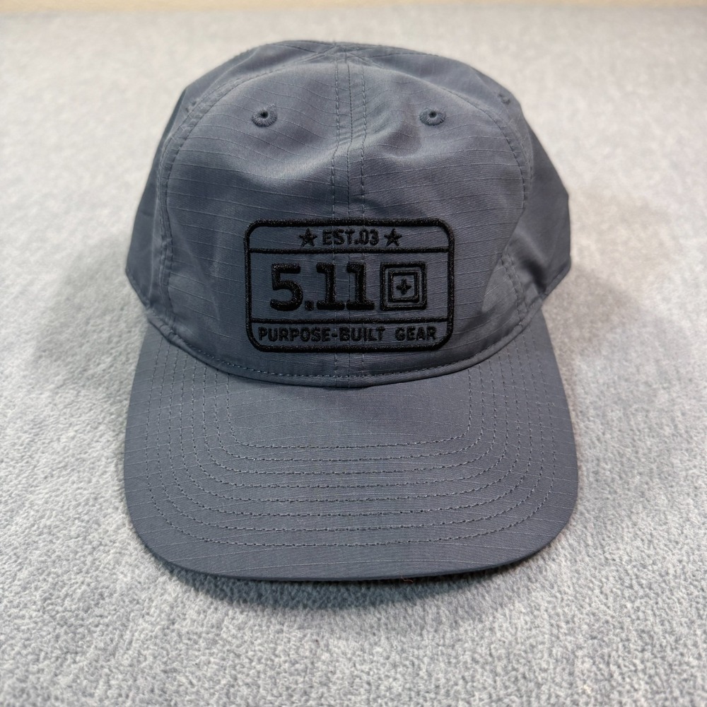 5.11 Tactical Hat Men One Size Gray Adjustable Cap 5-Panel Purpose Built Gear Lo